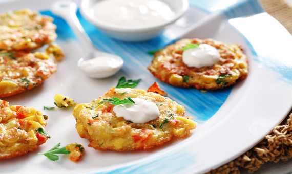 Mini Corn Cakes with Chipotle Aioli recipe made with canola oil in partnership with the American Diabetes Association