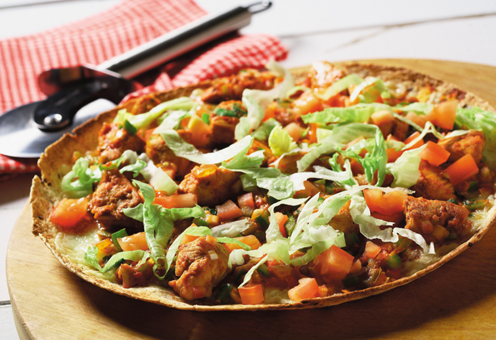 Grilled Mexican Chicken Pizza recipe made with canola oil