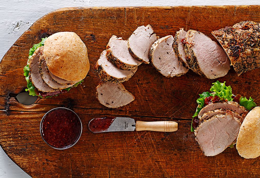 Pork Sliders with Raspberry Mustard Sauce recipe made with canola oil in partnership with the American Diabetes Association 