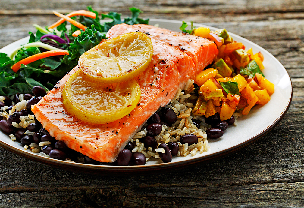 Roasted Trout with Avocado-Mango Salsa