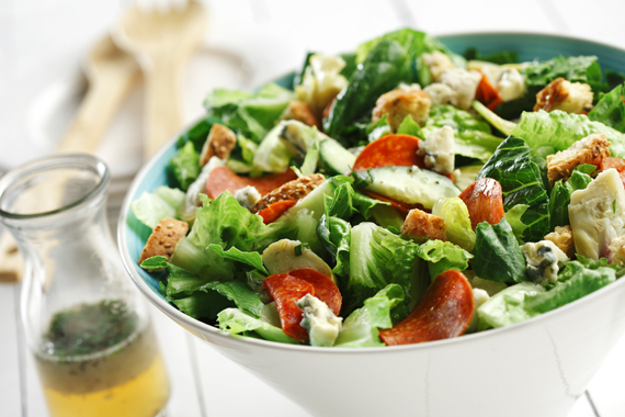 Romaine Tarragon Salad with Blue Cheese Vinaigrette recipe made with canola oil by Nancy Hughes