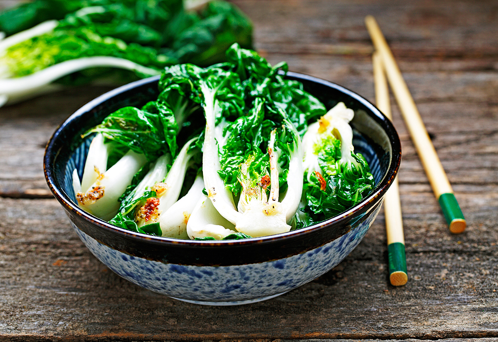 Sauteed Bok Choy recipe made with canola oil