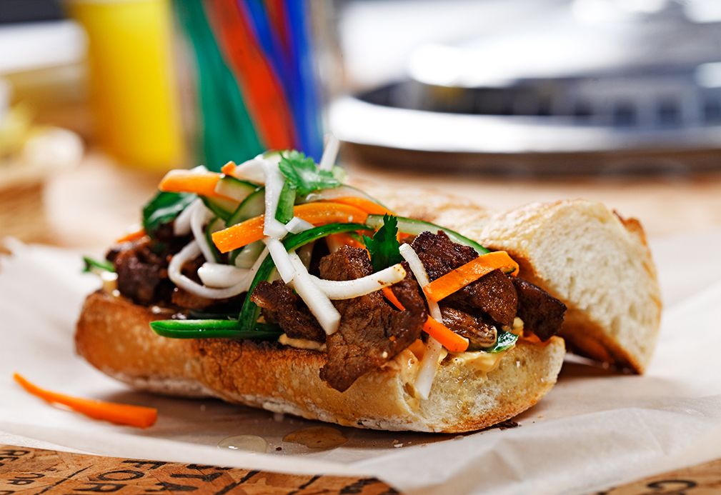 Bahn Mi with Spicy Yuzu Mayo made with canola oil