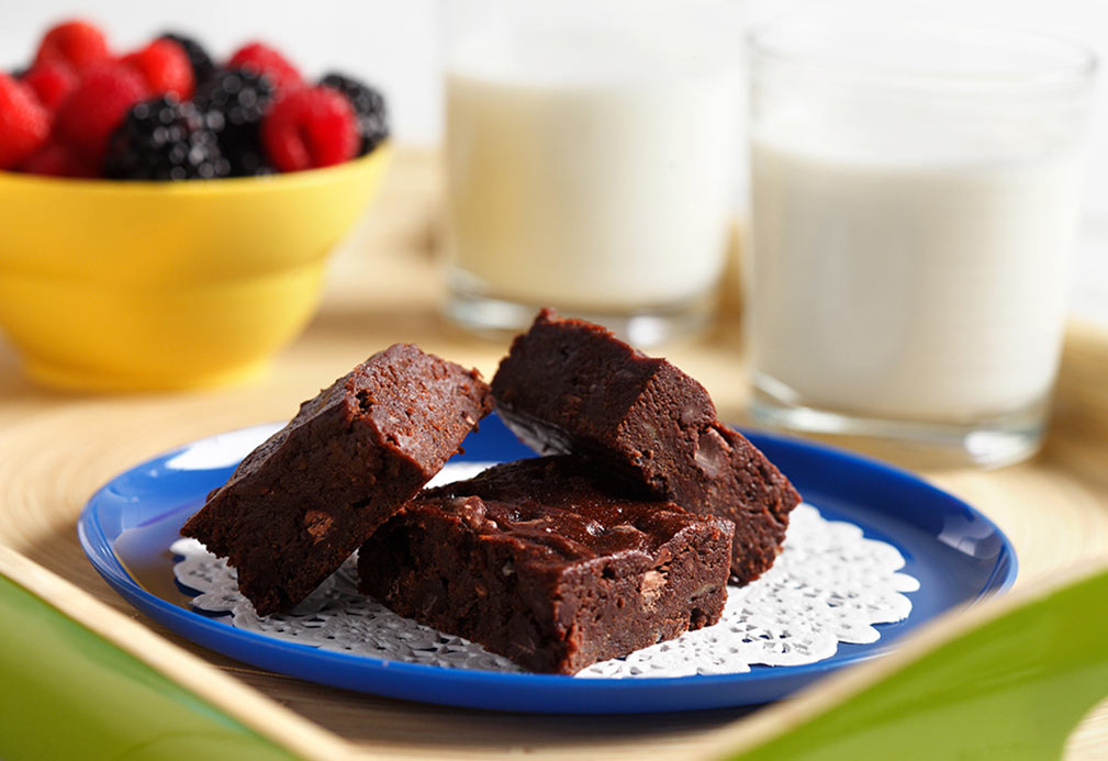 Brownies de plátano y chispas de chocolate