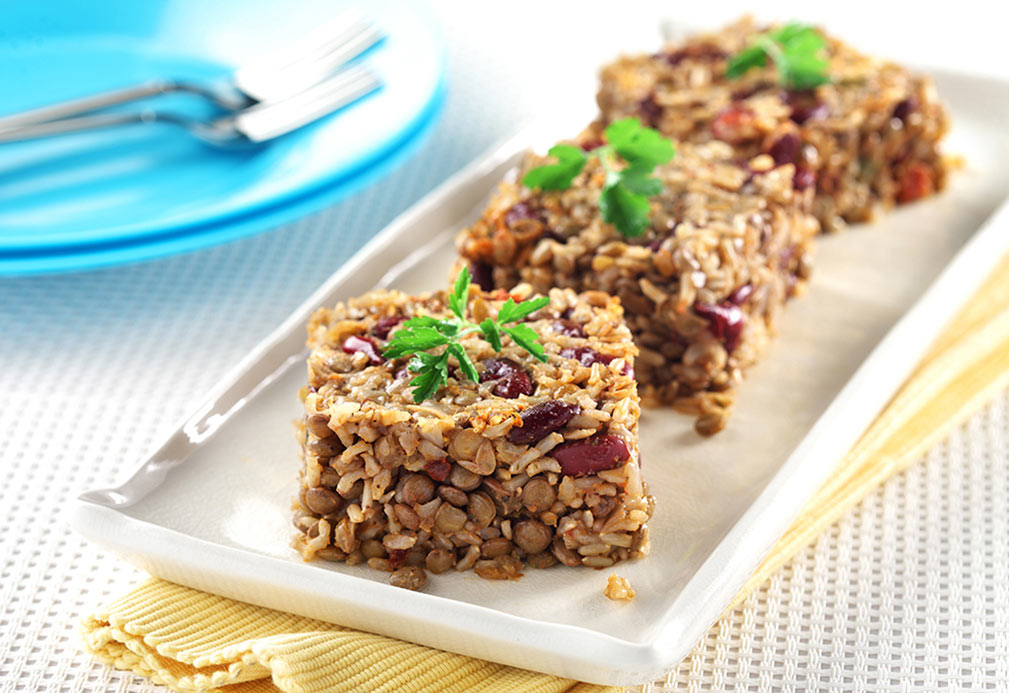 Bean, Lentil and Brown Rice Casserole with Chipotle Peppers recipe made with canola oil