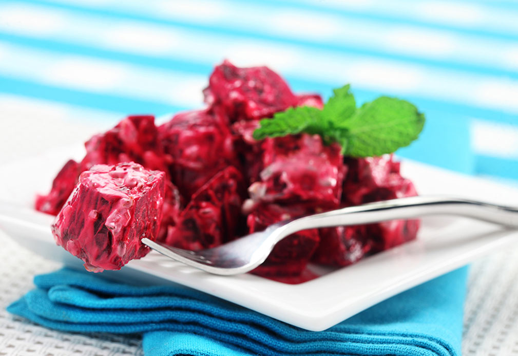 Beet Salad with Mint and Spices recipe made with canola oil
