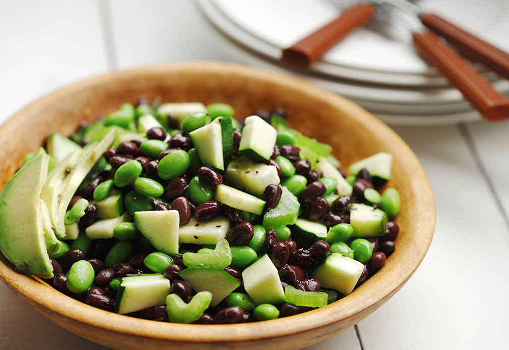 Black Bean and Edamame Avocado Salad