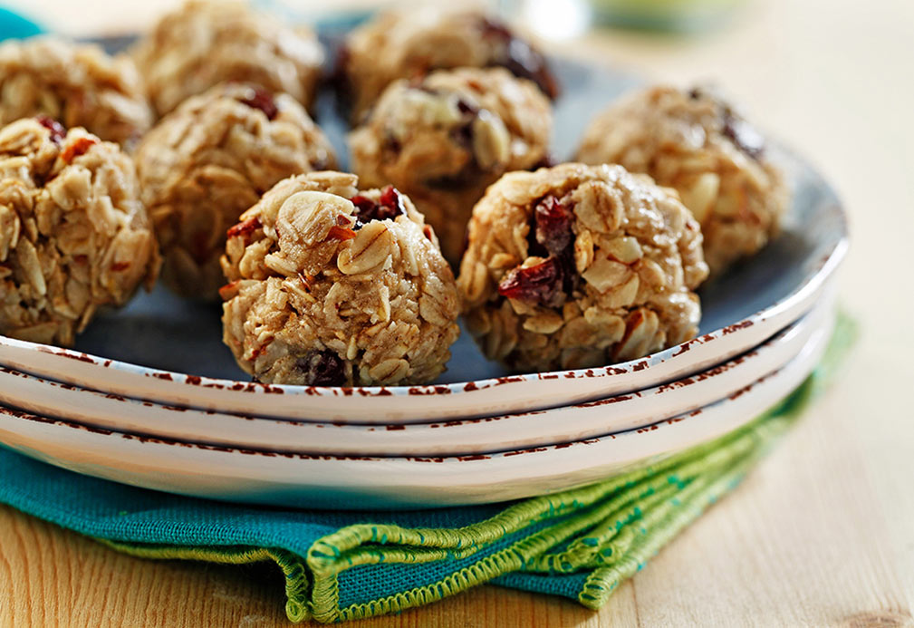 Cherry Almond Energy Balls recipe made with canola oil