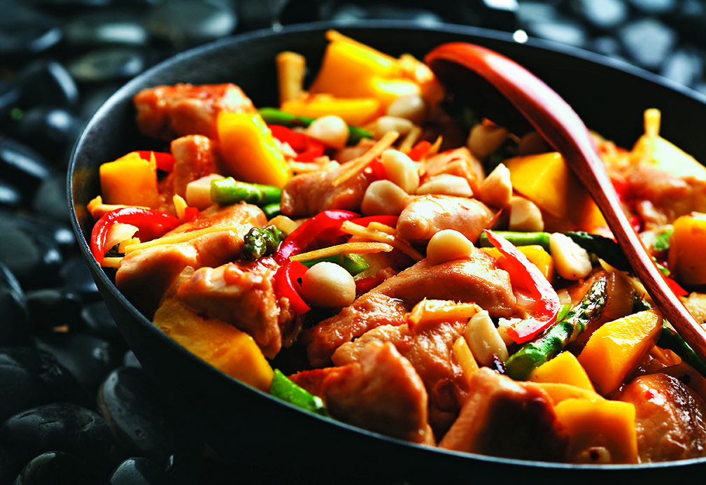 Chicken and Mango recipe made with canola oil