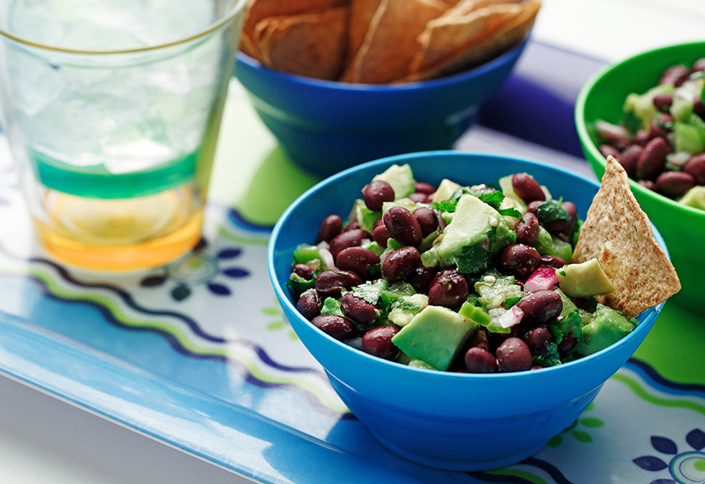 Chunky Avocado Black Bean Salsa recipe made with canola oil by Chef Guadalupe Garcia-de-Leon