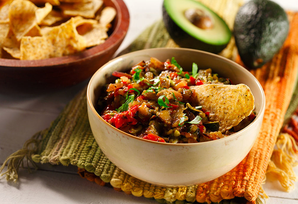 Guacamole aux légumes grillés