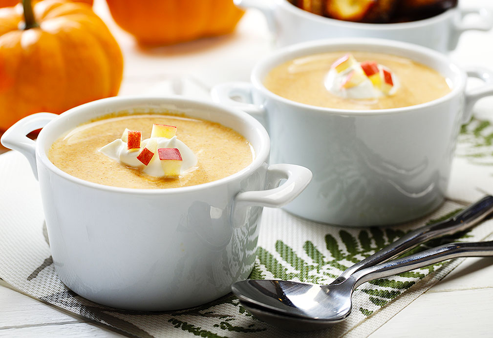 Creamy Pumpkin Apple Bisque recipe made with canola oil by American Diabetes Association