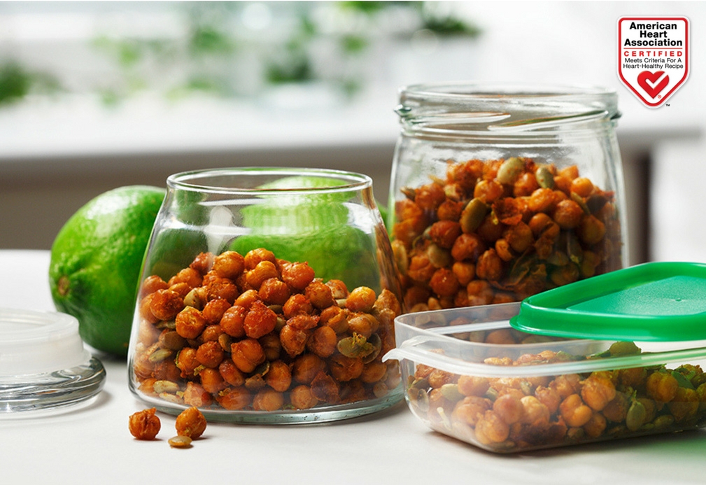 Crispy Chickpeas and Pumpkin Seeds with Lime
