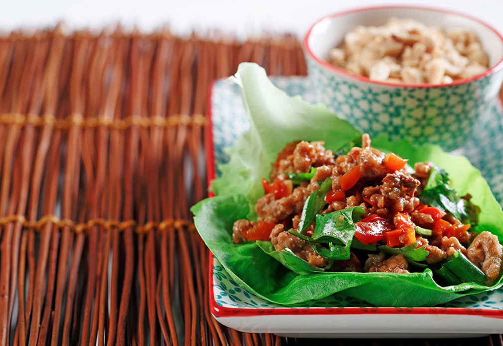 Crispy Pork Lettuce Wraps recipe made with canola oil by Julie Van Rosendaal