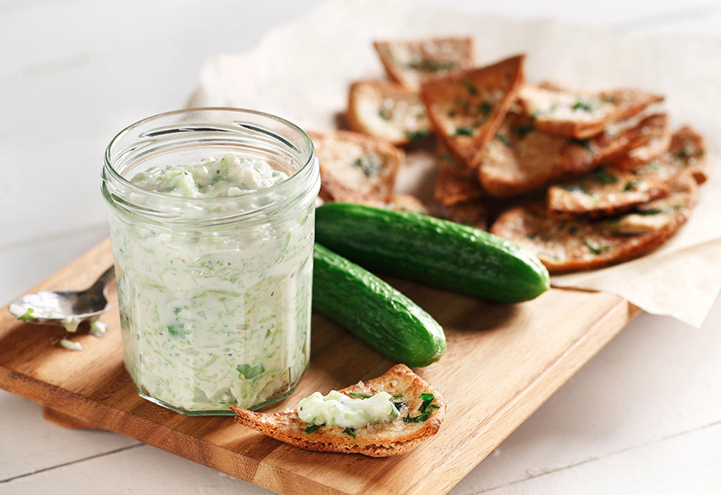 Cucumber Raita recipe made with canola oil