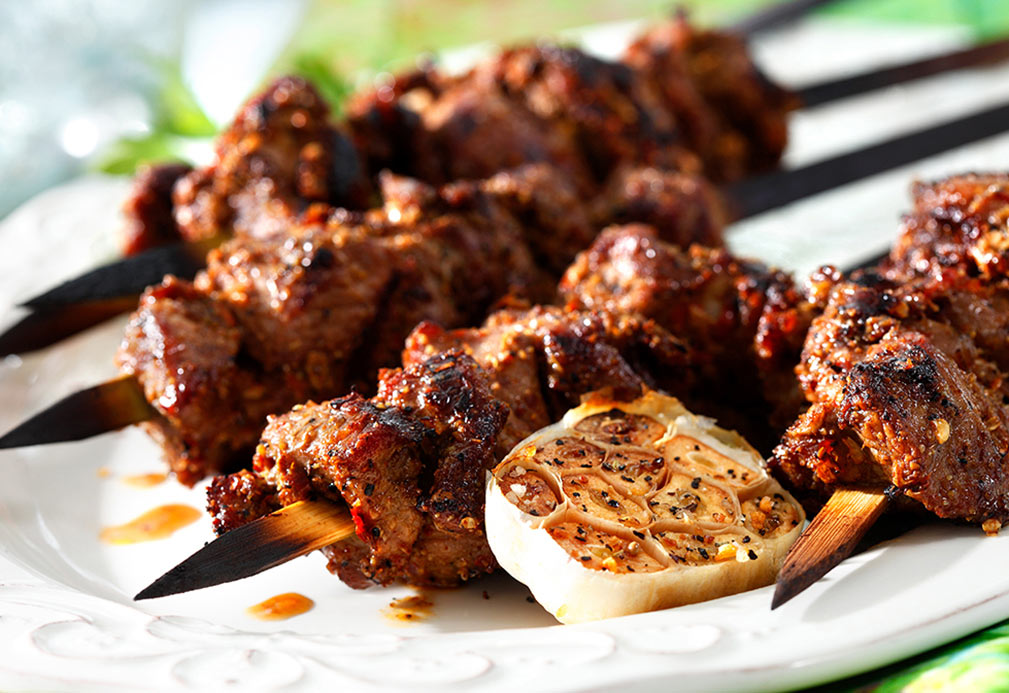 Cumin and Garlic Scented Lamb Skewers recipe made with canola oil by Nathan Fong
