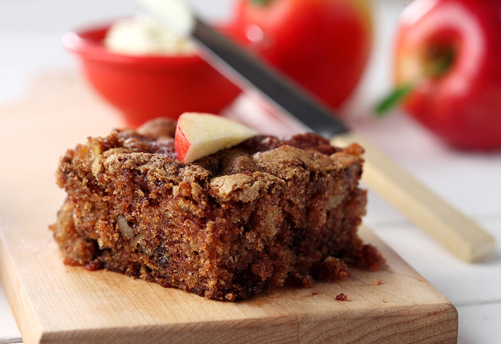 Fresh Apple Cake recipe made with canola oil