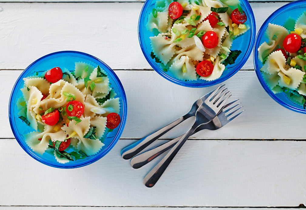 Fresh Pasta Salad with Sweet Onion Vinaigrette