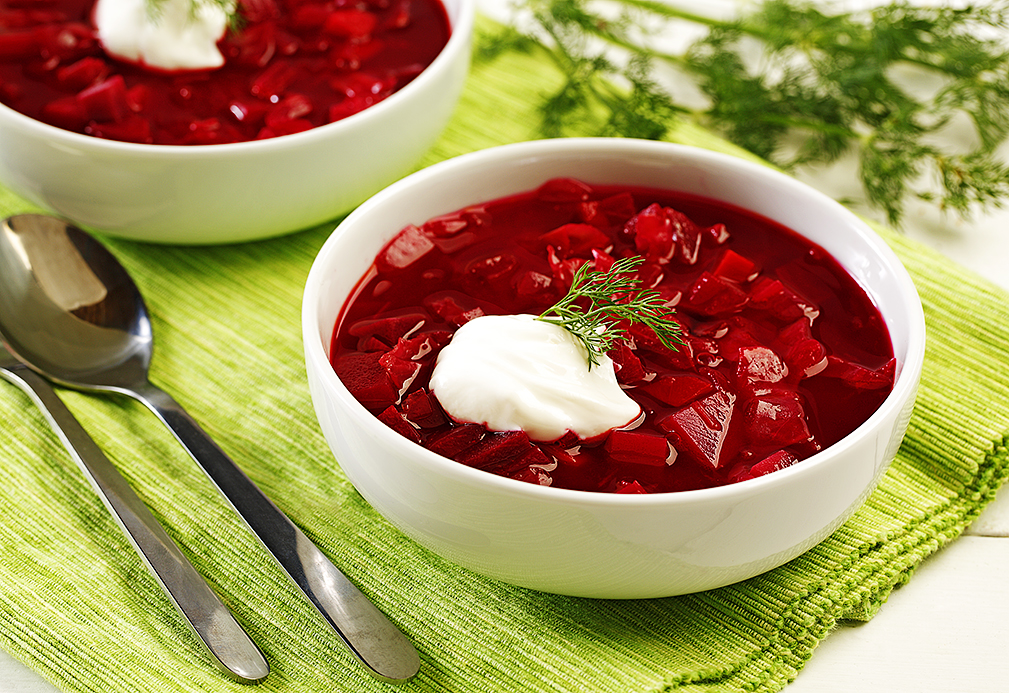 Healthy Borscht recipe made with canola oil