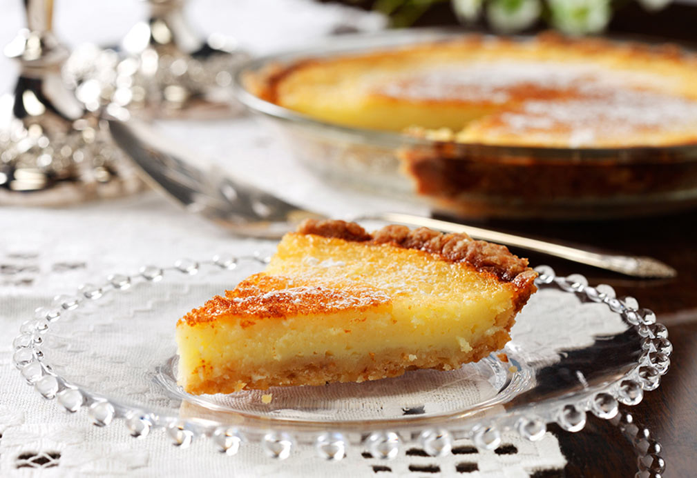 Lemon Chess Pie recipe made with canola oil by Ellie Krieger