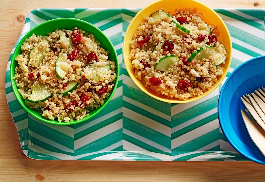 Lemon Cucumber Quinoa recipe made with canola oil