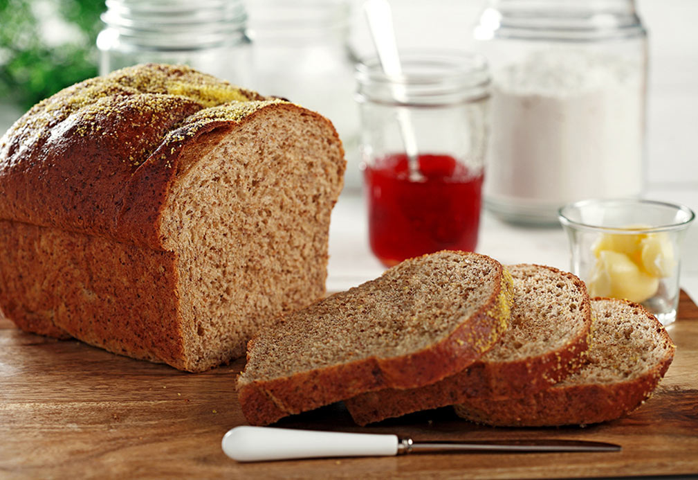 Molasses Flax Bread recipe made with canola oil