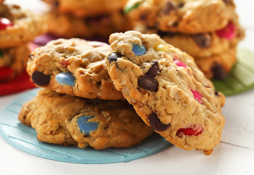 Monster Cookies recipe made with canola oil