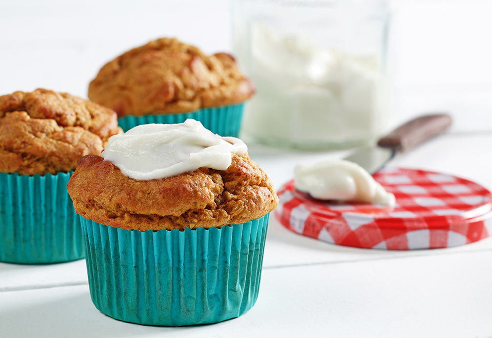 Pumpkin Cupcakes recipe made with canola oil by Guadalupe Garcia-de-Leon 