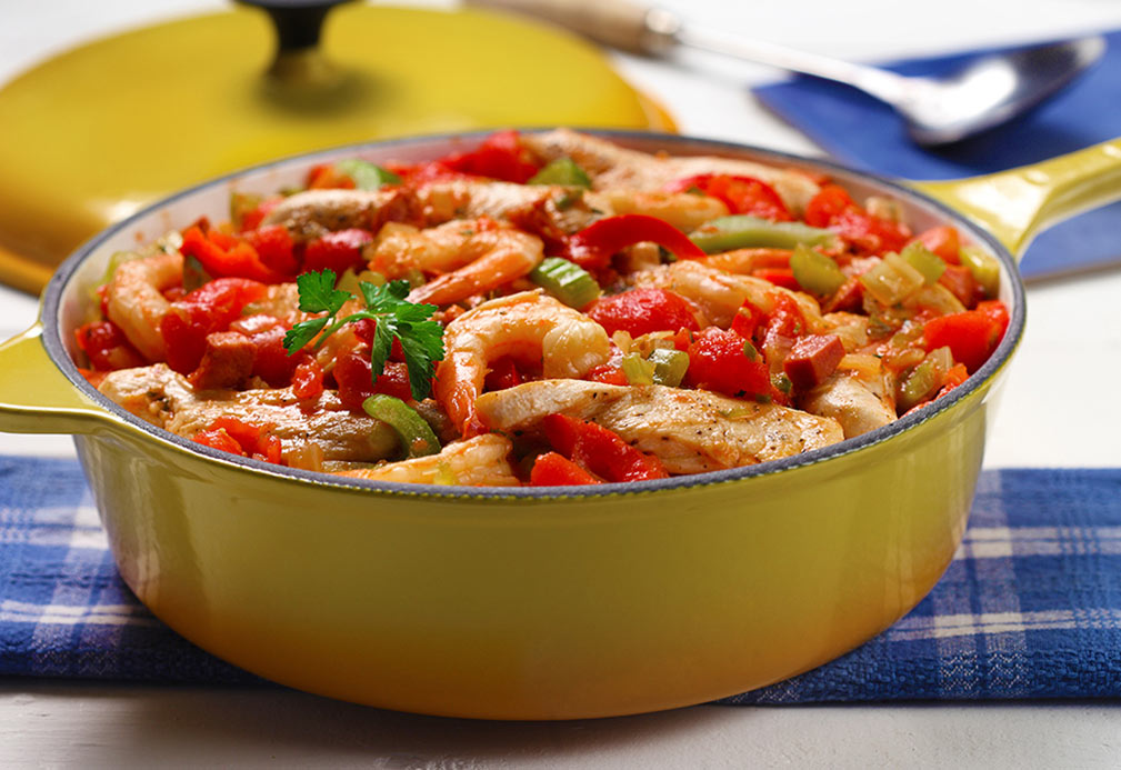 Quick Jambalaya recipe made with canola oil 