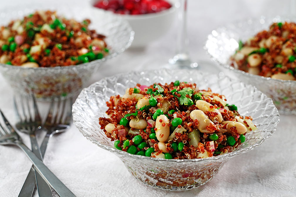 Quinoa Salad with Aji Amarillo Dressing recipe made with canola oil by Manuel Villacorta