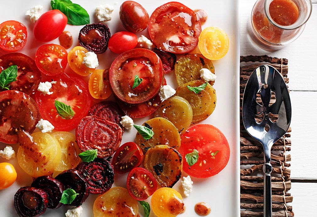 Roasted Beet and Tomato Salad recipe made with canola oil by George Geary