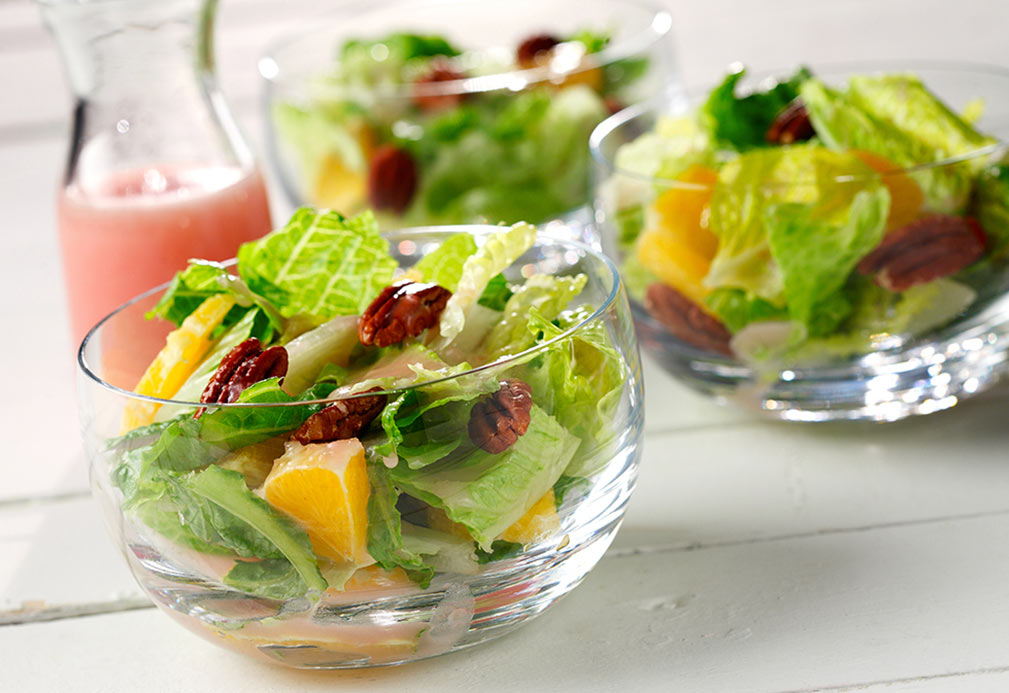 Romaine Pecan Salad recipe made with canola oil