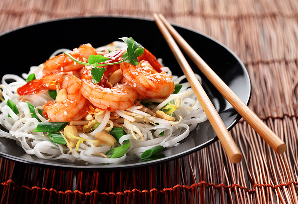 Shrimp Pad Thai recipe made with canola oil 