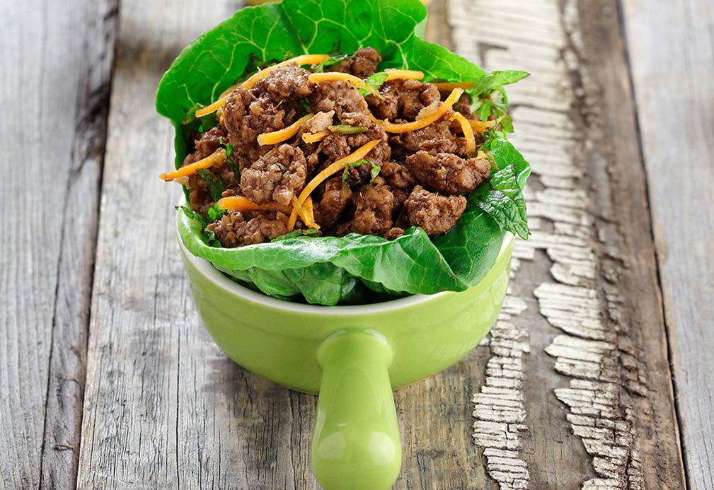 Stir-fried Duck with Tamarind Glaze and Mint recipe made with canola oil by Anne Gringass-Paik