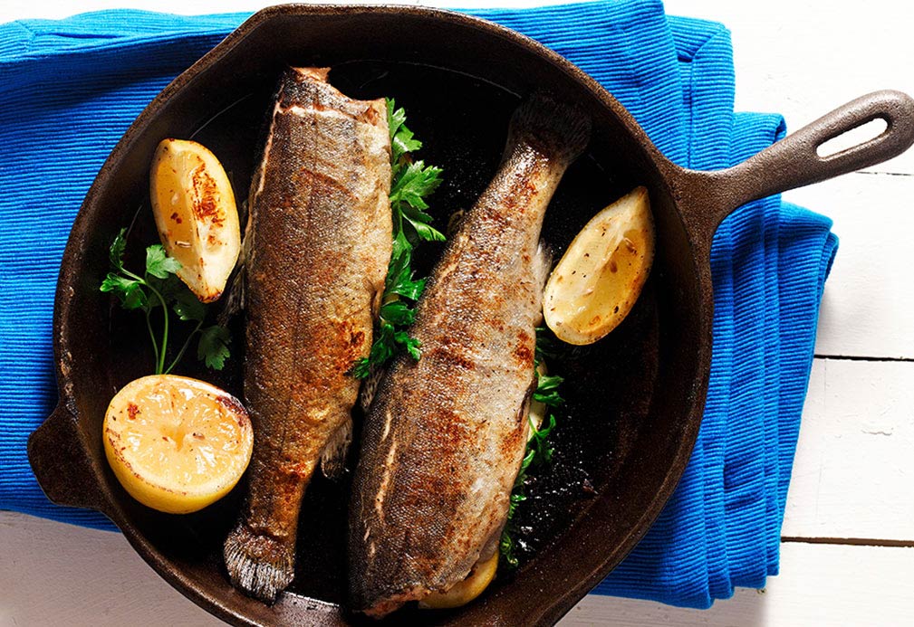 Traditional Pan Fried Trout recipe made with canola oil by Patricia Chuey