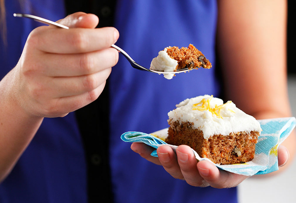 Tropical Carrot Cake recipe made with canola oil