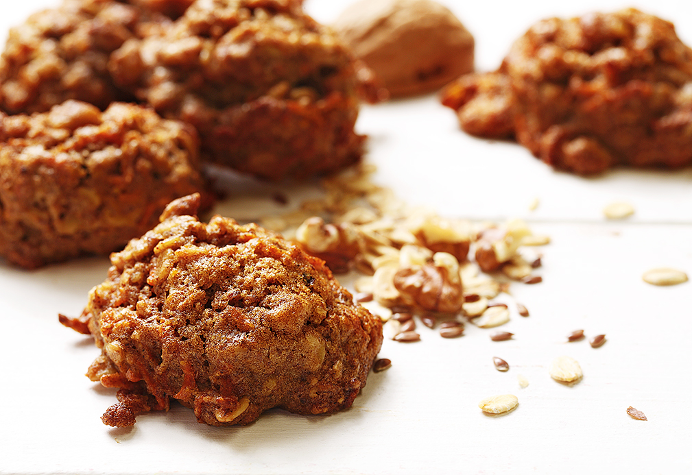 Walnut and Flax Carrot Cookies