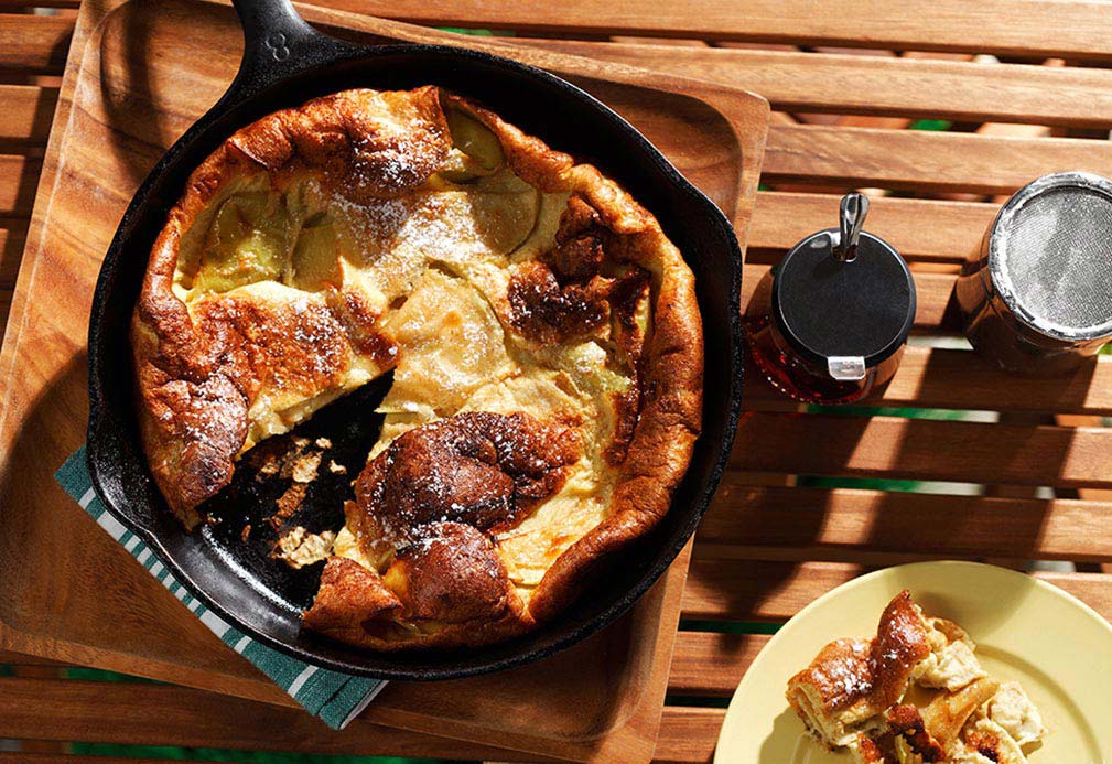 Whole Grain Apple Oven Pancake recipe made with canola oil by Ellie Kriegar