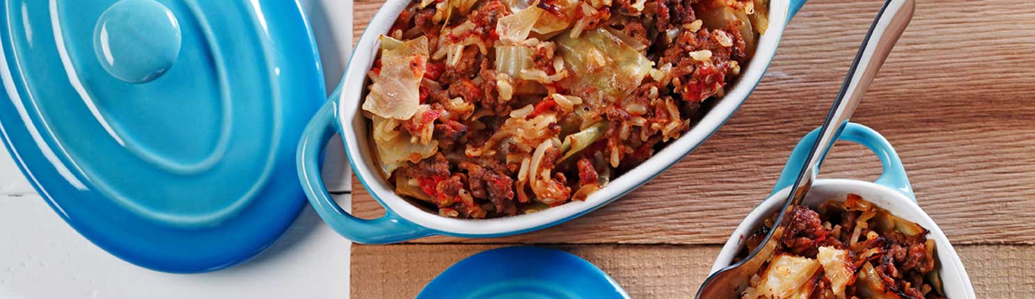 Cabbage Roll Casserole made with canola oil