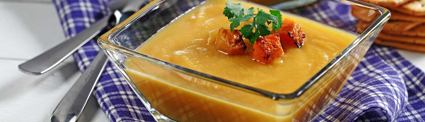 Butternut Squash Soup made with canola oil