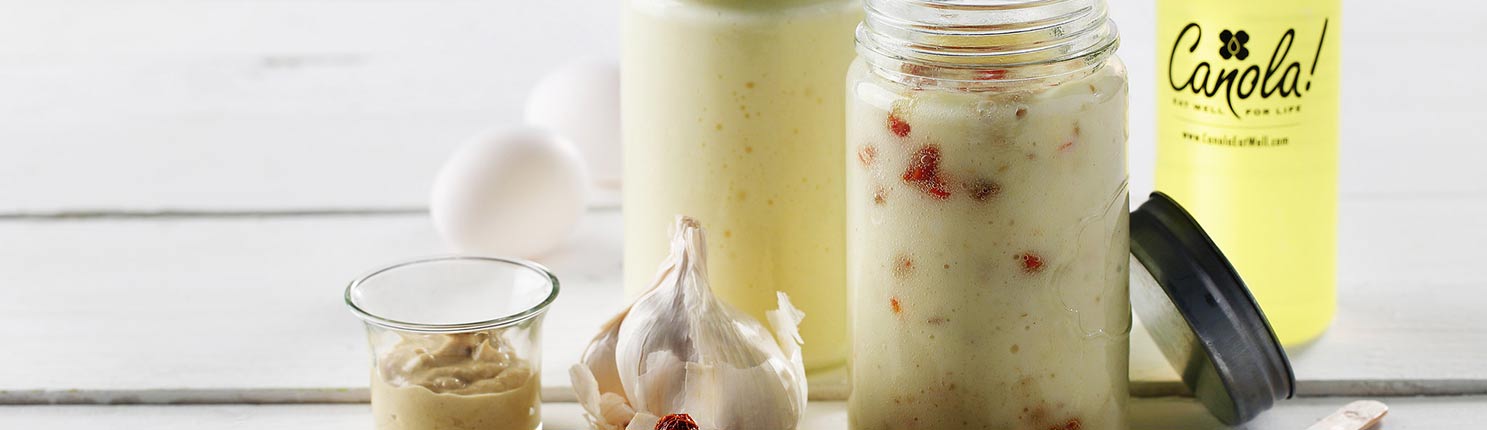 Creamy Cooked Mayonnaise made with canola oil