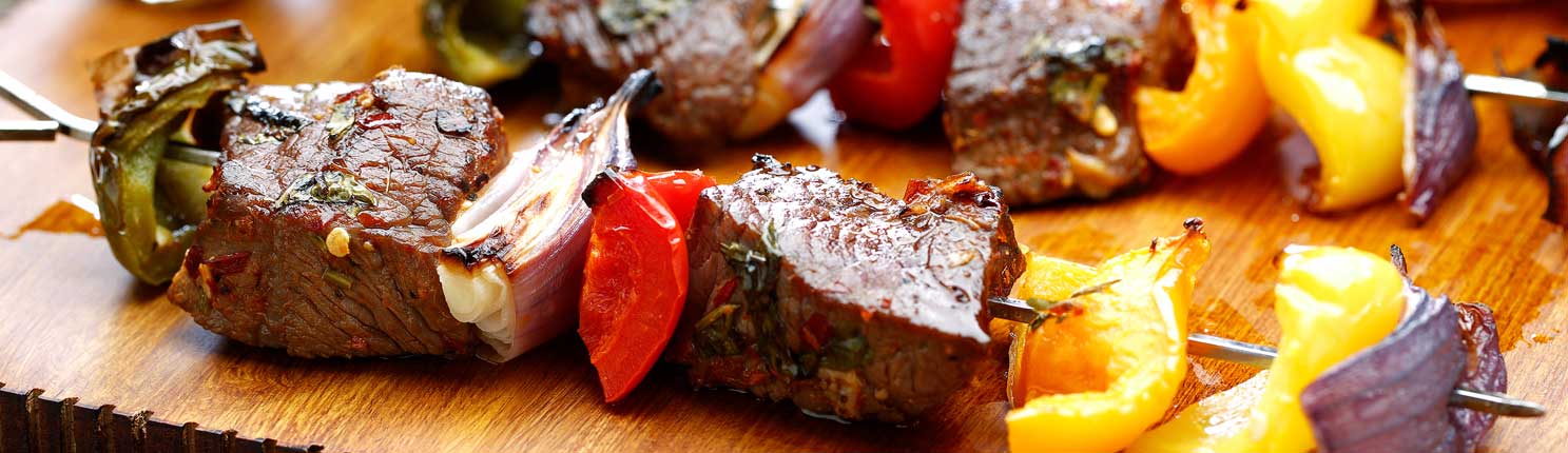 Latin Fusion Sirloin Skewers made with canola oil 