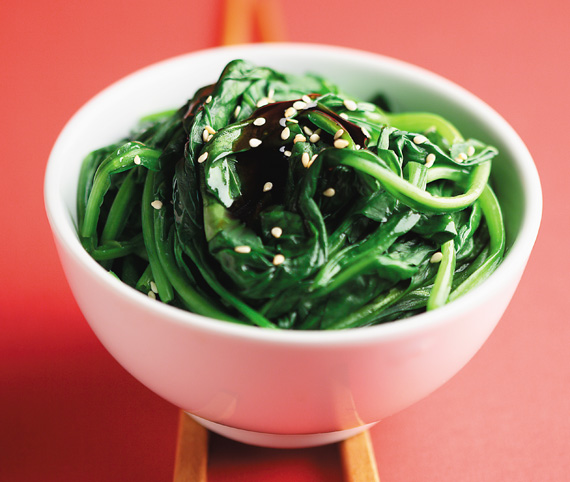 Sauteed Spinach recipe made with canola oil