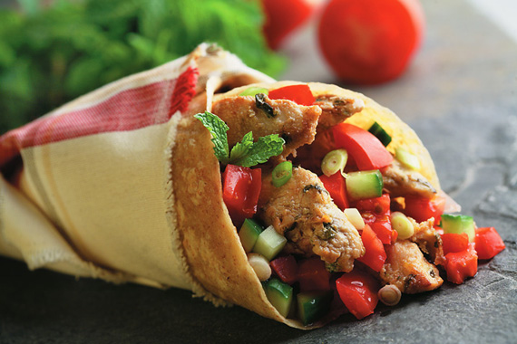 Zesty Chicken Wraps recipe made with canola oil