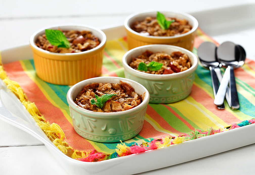 Avena con Manzana y Plátano al Horno 