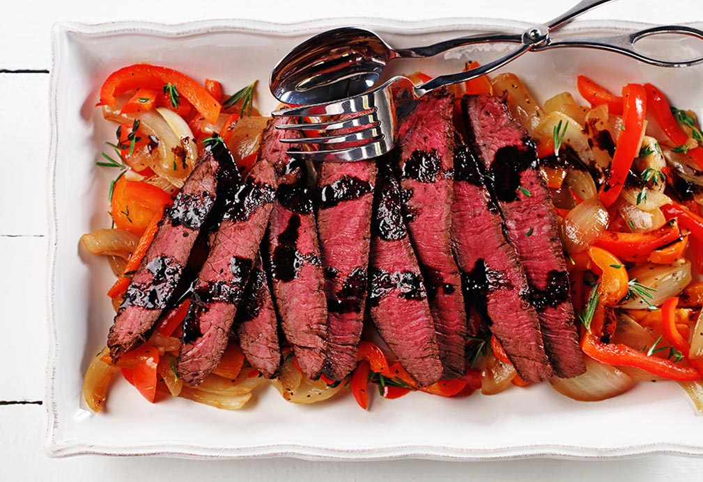 Balsamic and Tequila Glazed Sirloin Steak recipe made with canola oil by Nathan Fong