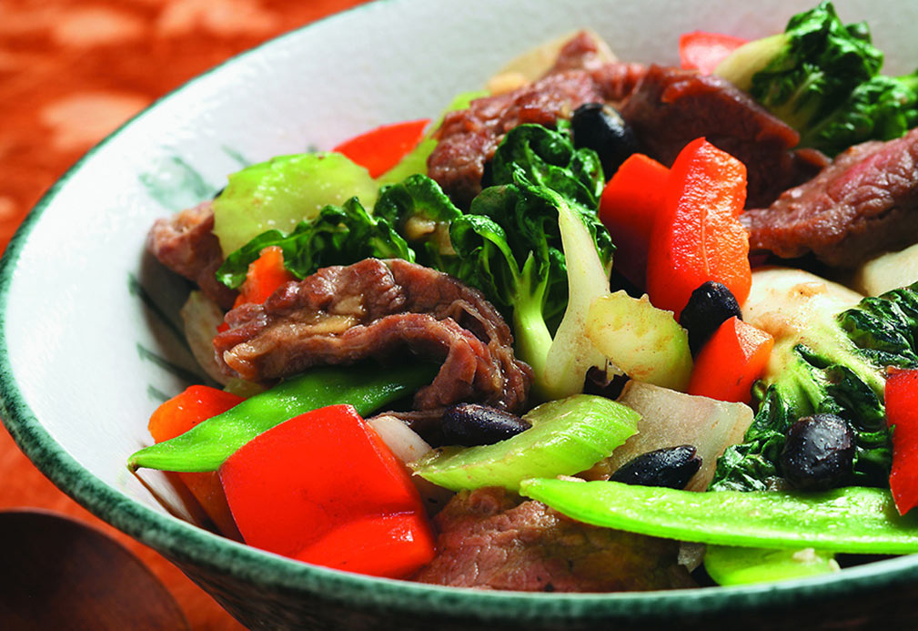 Beef With Black Beans & Vegetables recipe made with canola oil
