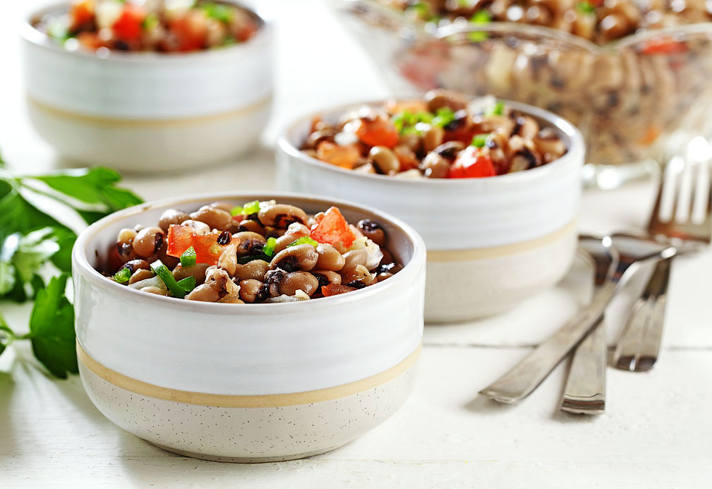 Black-Eyed Peas with Jalapeno and Tomatoes recipe made with canola oil in partnership with the American Diabetes Association