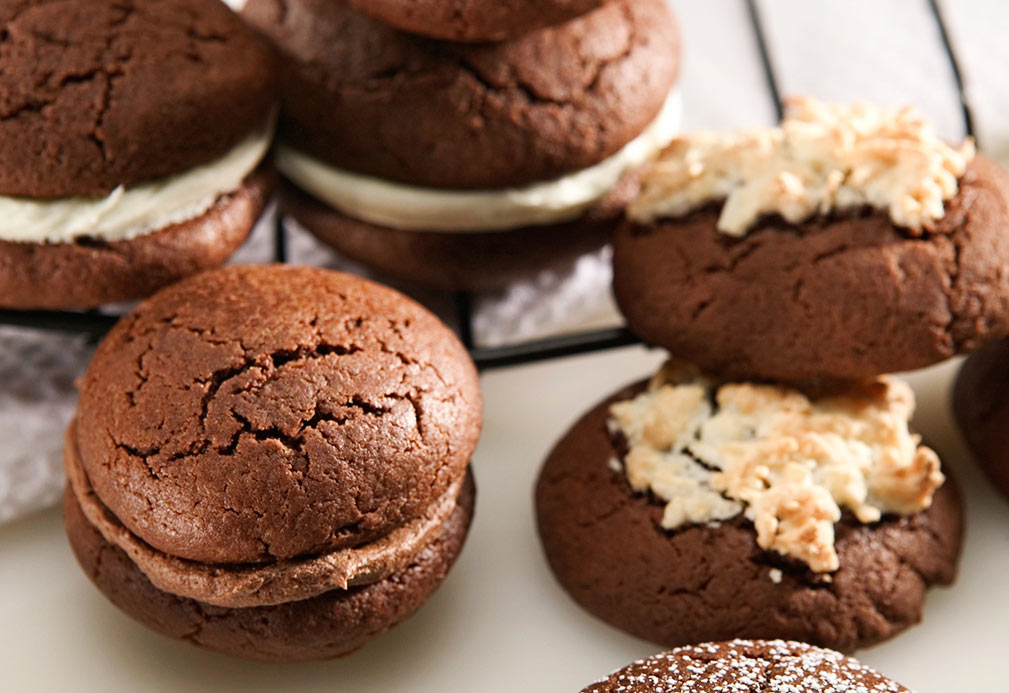 Chocolate Cookie Sandwiches recipe made with canola oil