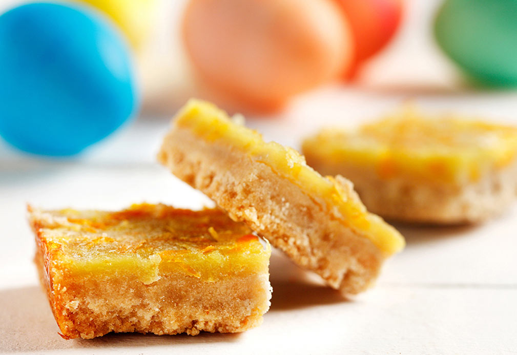 Citrus Bars with Shortbread Crust recipe made with canola oil by George Geary